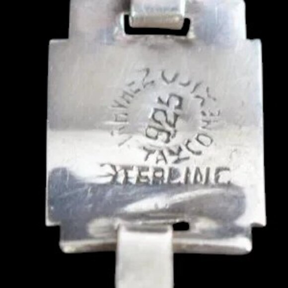 Vintage Taxco Mexico Sterling & Abalone Clasp Bracelet Signed - Picture 8 of 8